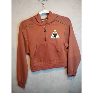 Hologram quarter zip crop hoodie NWOT.